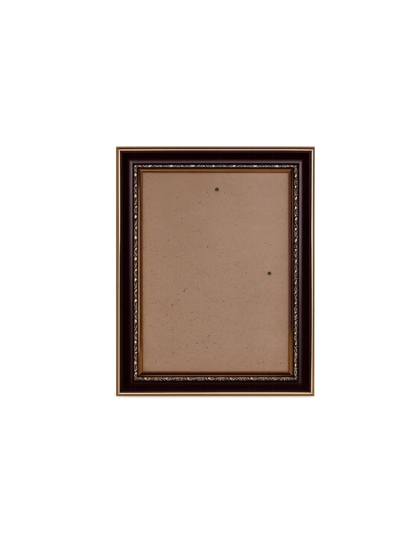 إطار صور خشبي كلاسيكي مقاس 24×36 سم – تصميم بني ذهبي فاخر للعرض على الحائط أو الطاولة للصور واللوحات والشهادات - Image 5